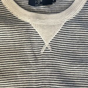 J. Crew Men's Crewneck Sweater - Black and White Stripes